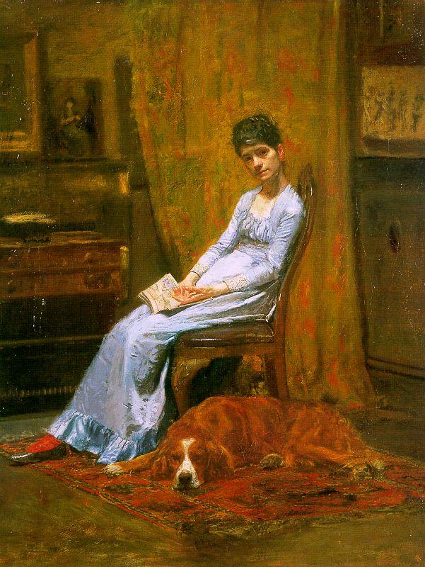 Thomas Eakins The Artist's Wife and his Setter Dog oil painting picture